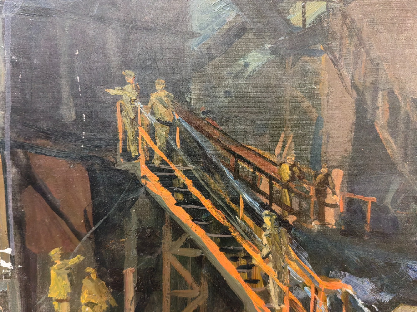 Неизвестный художник . В угольном цеху