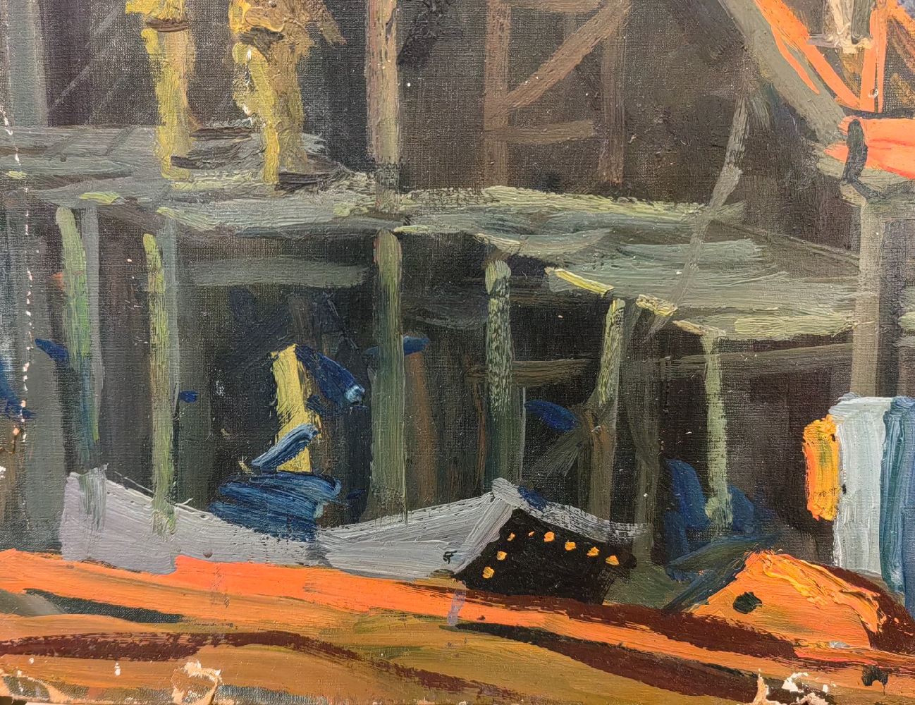 Неизвестный художник . В угольном цеху