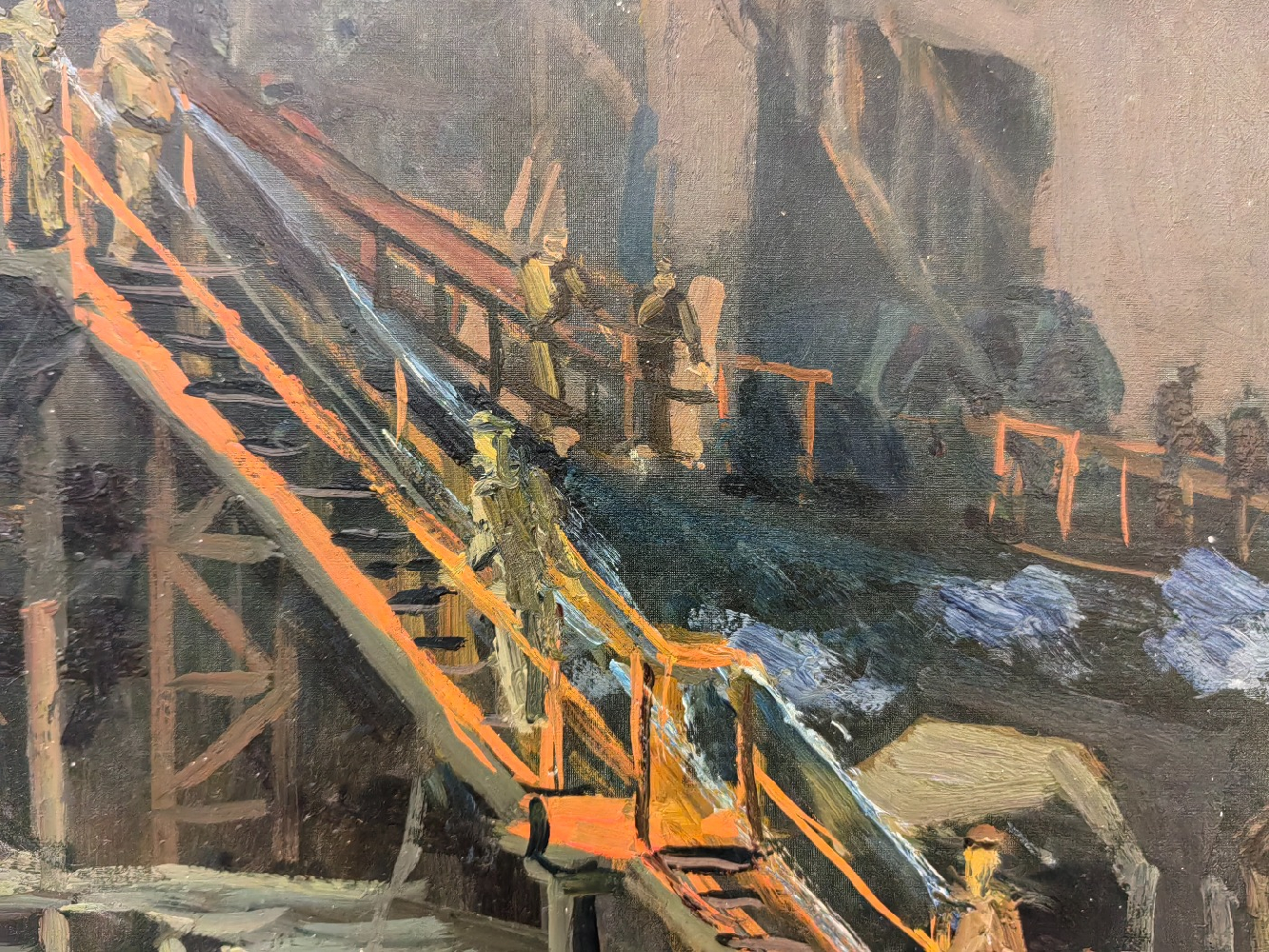 Неизвестный художник . В угольном цеху