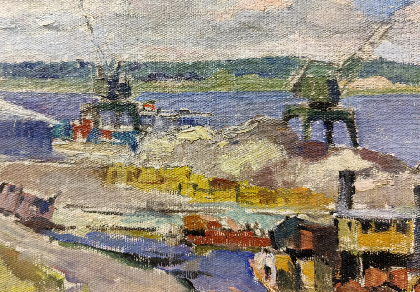 Неизвестный художник . Речной порт