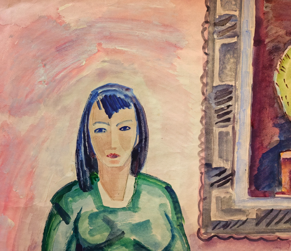 Васин Виктор Фёдорович. Женщина с радиоприемником