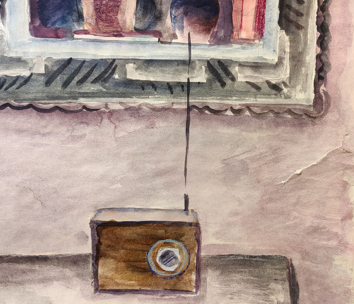 Васин Виктор Фёдорович. Женщина с радиоприемником