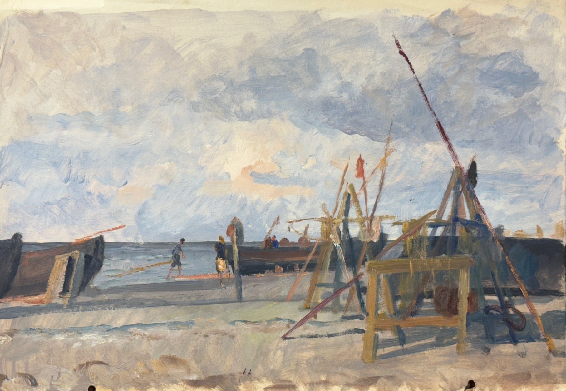 Черкес Даниил Яковлевич. Лодки на берегу