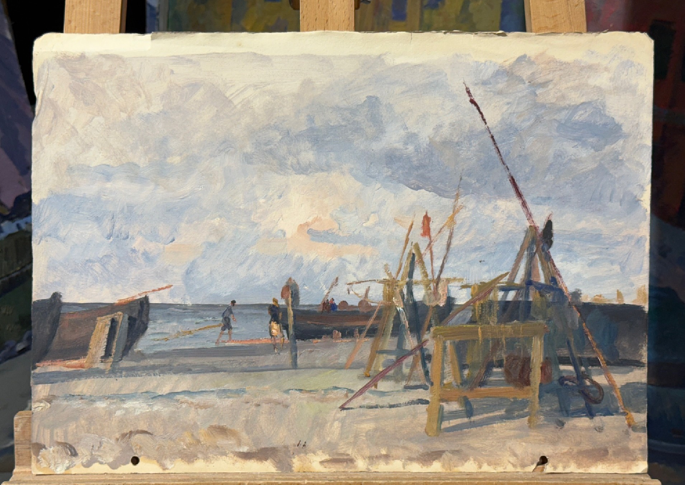 Черкес Даниил Яковлевич. Лодки на берегу