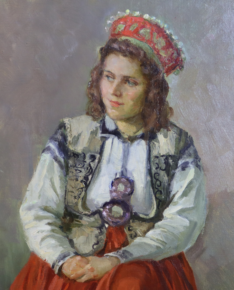Яновская Ольга Дмитриевна. Девушка в национальном прибалтийском костюме
