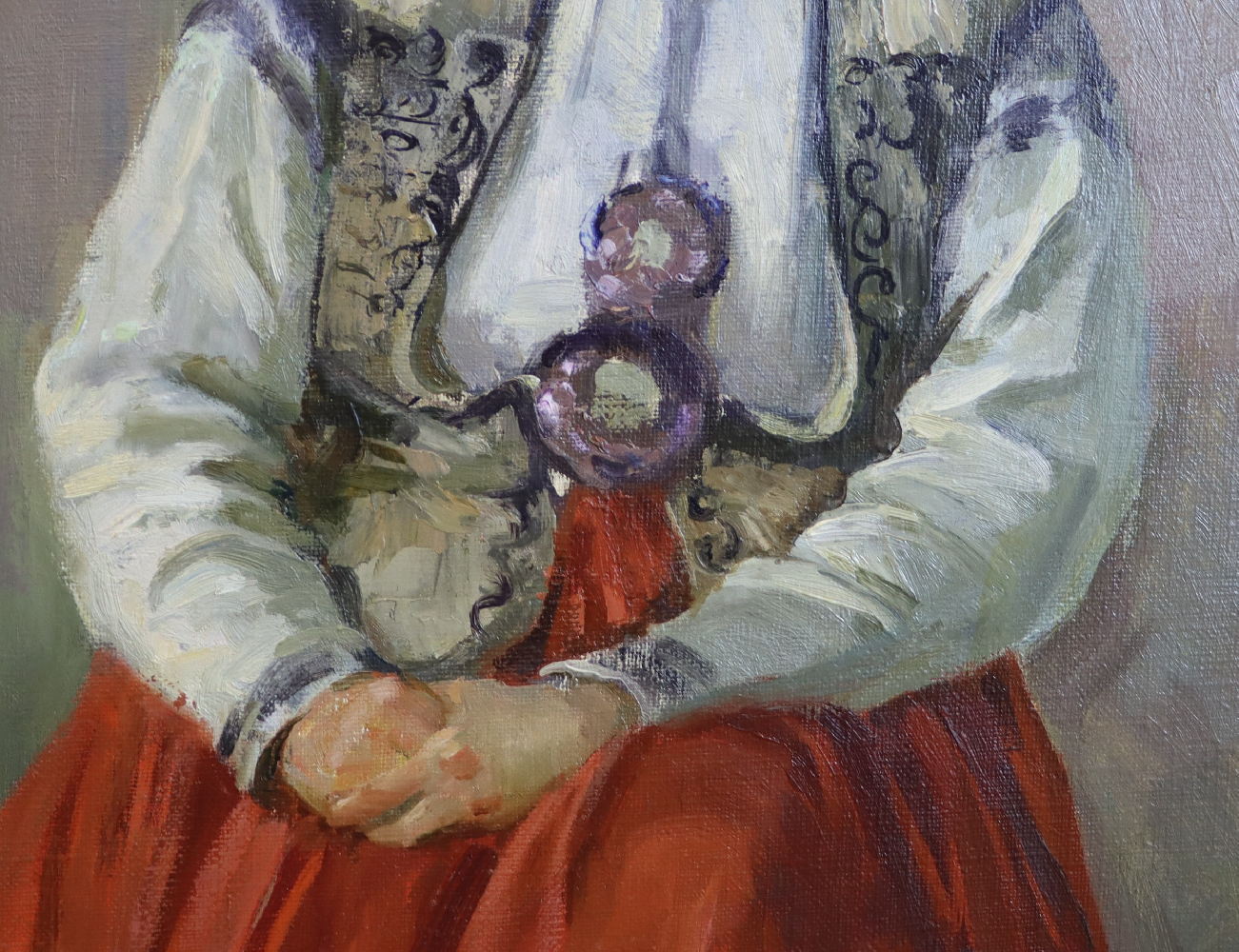 Яновская Ольга Дмитриевна. Девушка в национальном прибалтийском костюме