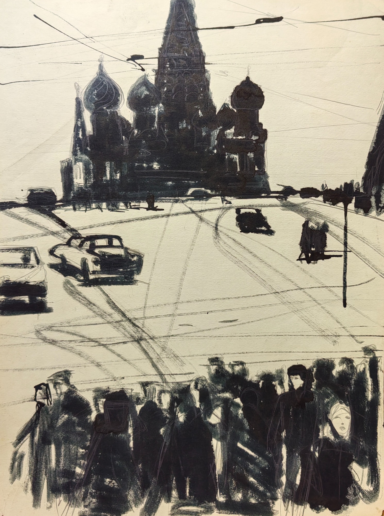 Бурмистров Борис Алексеевич. Вид на Красную площадь