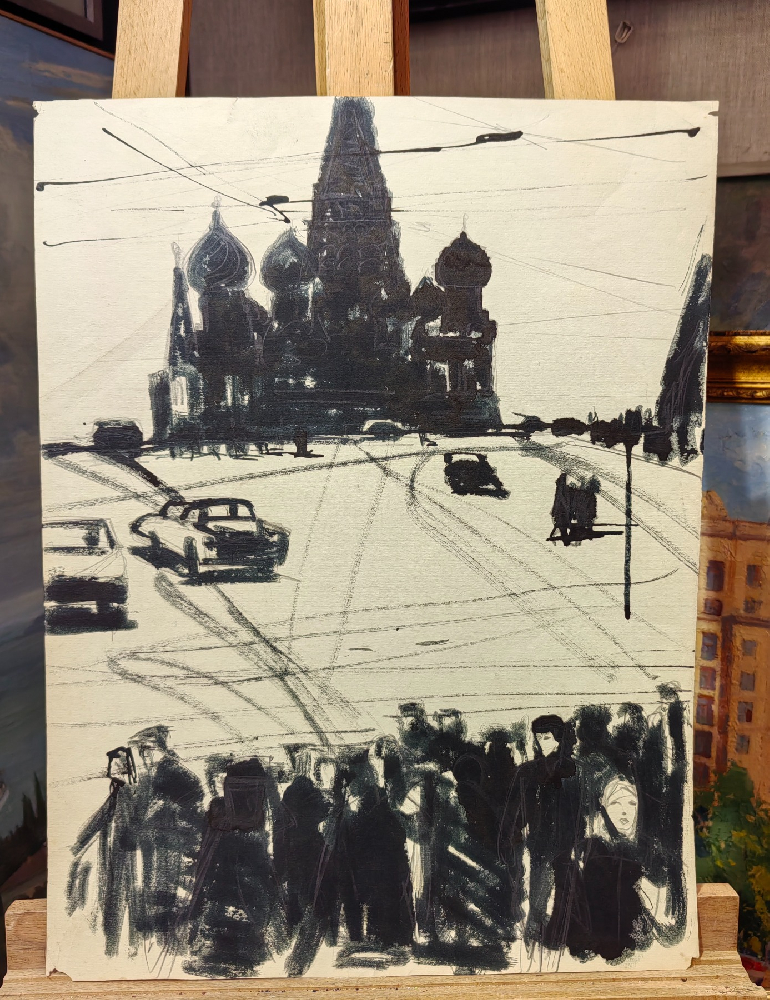Бурмистров Борис Алексеевич. Вид на Красную площадь
