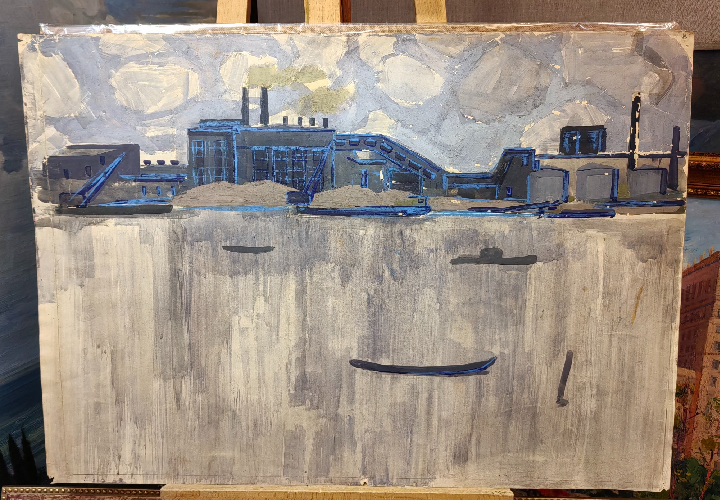 Бурмистров Борис Алексеевич. Кострома. Завод на реке