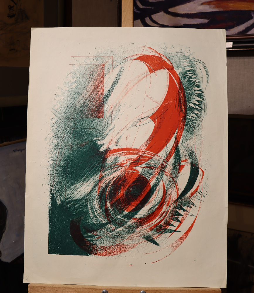 Витинг Николай Иосифович. Красно-зеленая абстракция