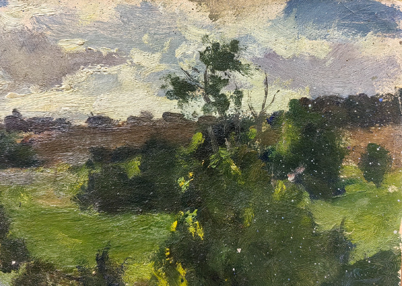 Малаев Фёдор Петрович. Пейзаж с рекой.