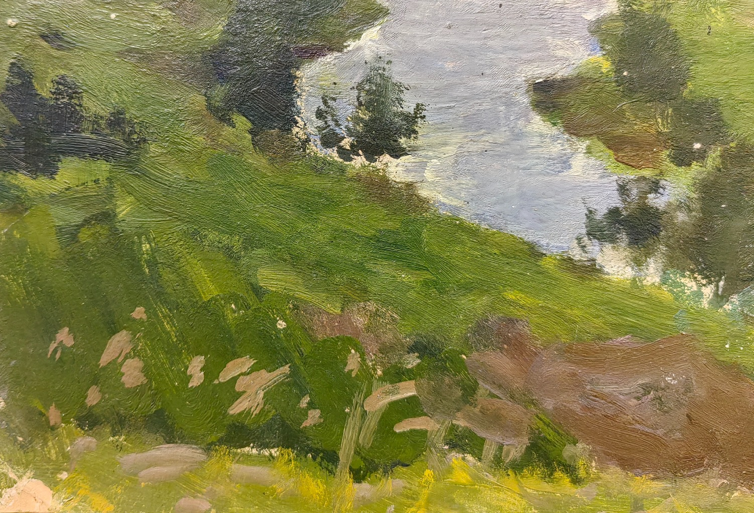 Малаев Фёдор Петрович. Пейзаж с рекой.