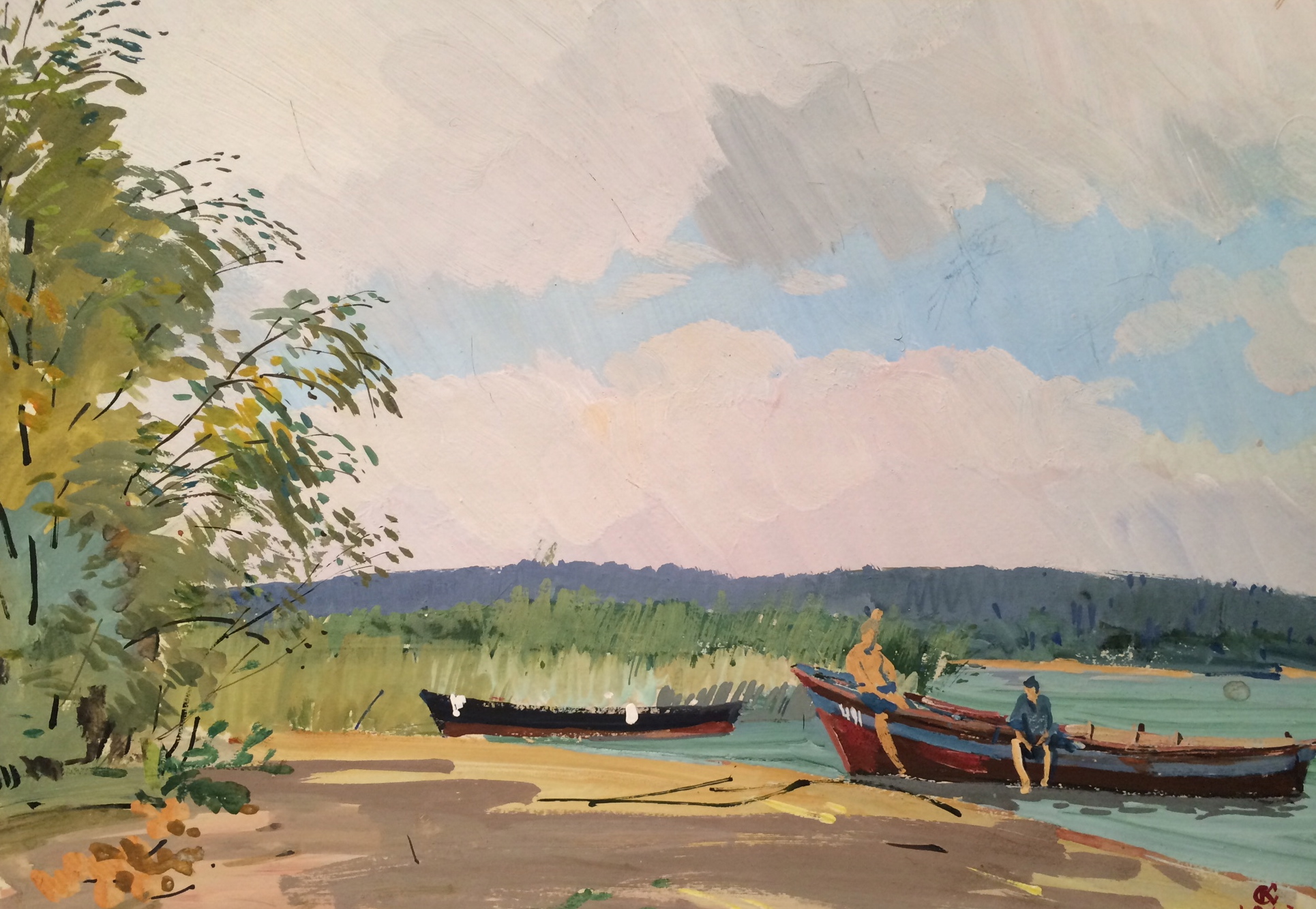 Красковский Сергей Семенович. На реке.