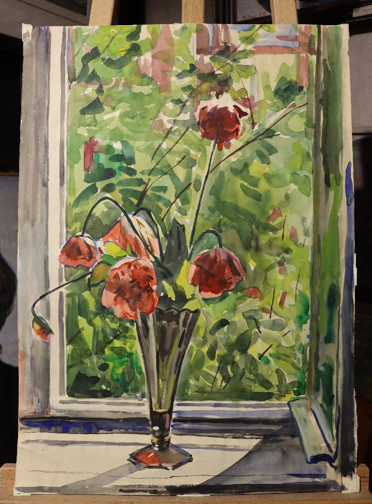 Красковский Сергей Семенович. Маки на окне