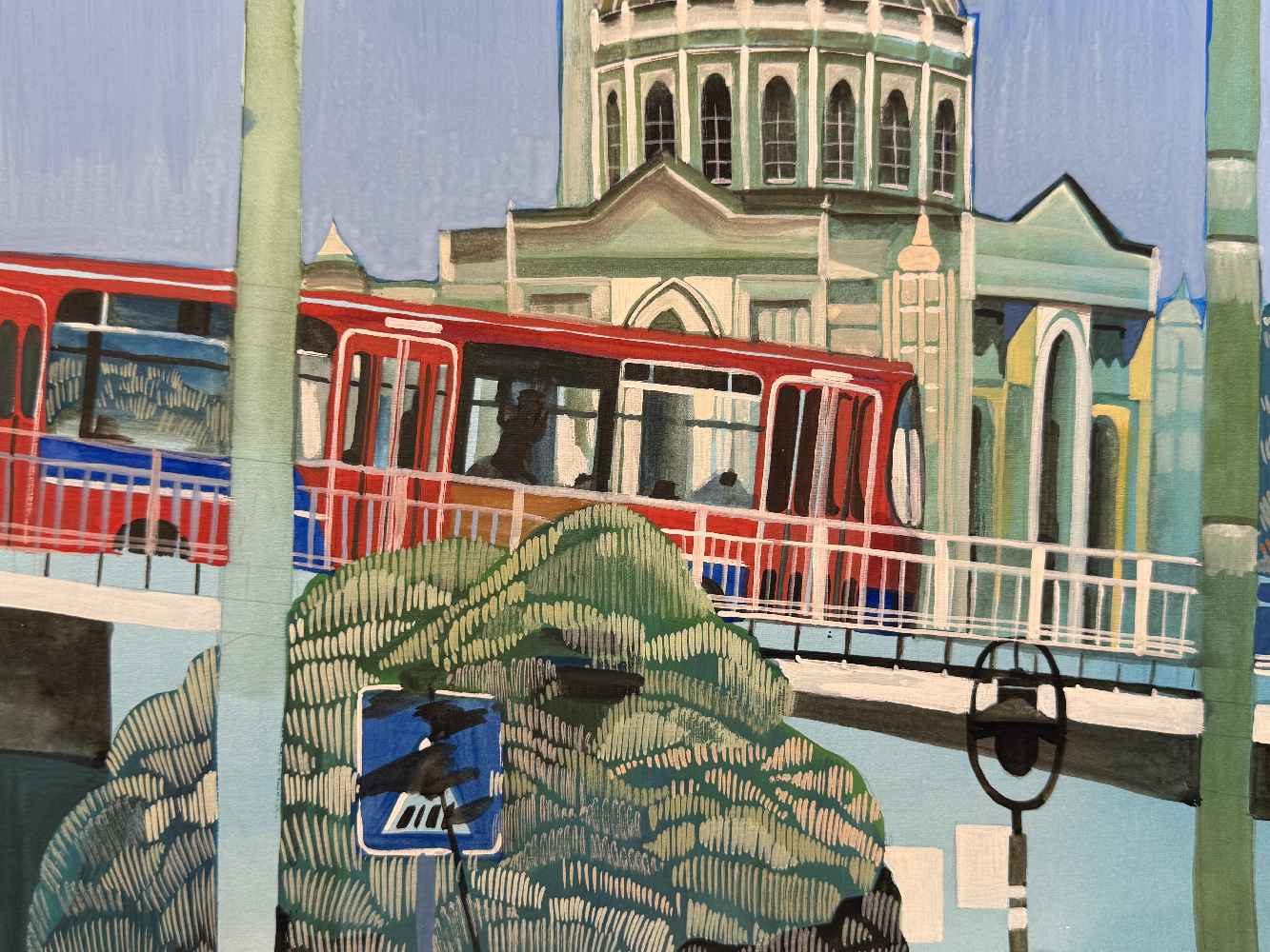 Джемаль Джаид Шамиль Оглы. Автобус на фоне мечети