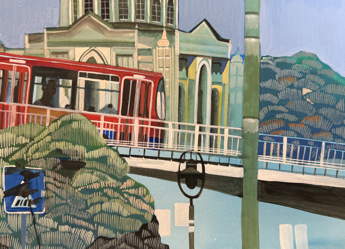 Джемаль Джаид Шамиль Оглы. Автобус на фоне мечети