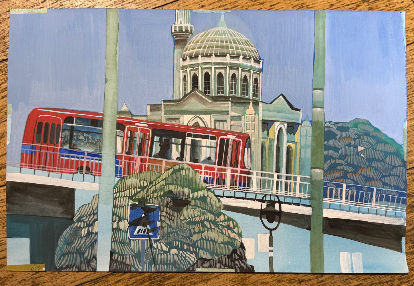 Джемаль Джаид Шамиль Оглы. Автобус на фоне мечети