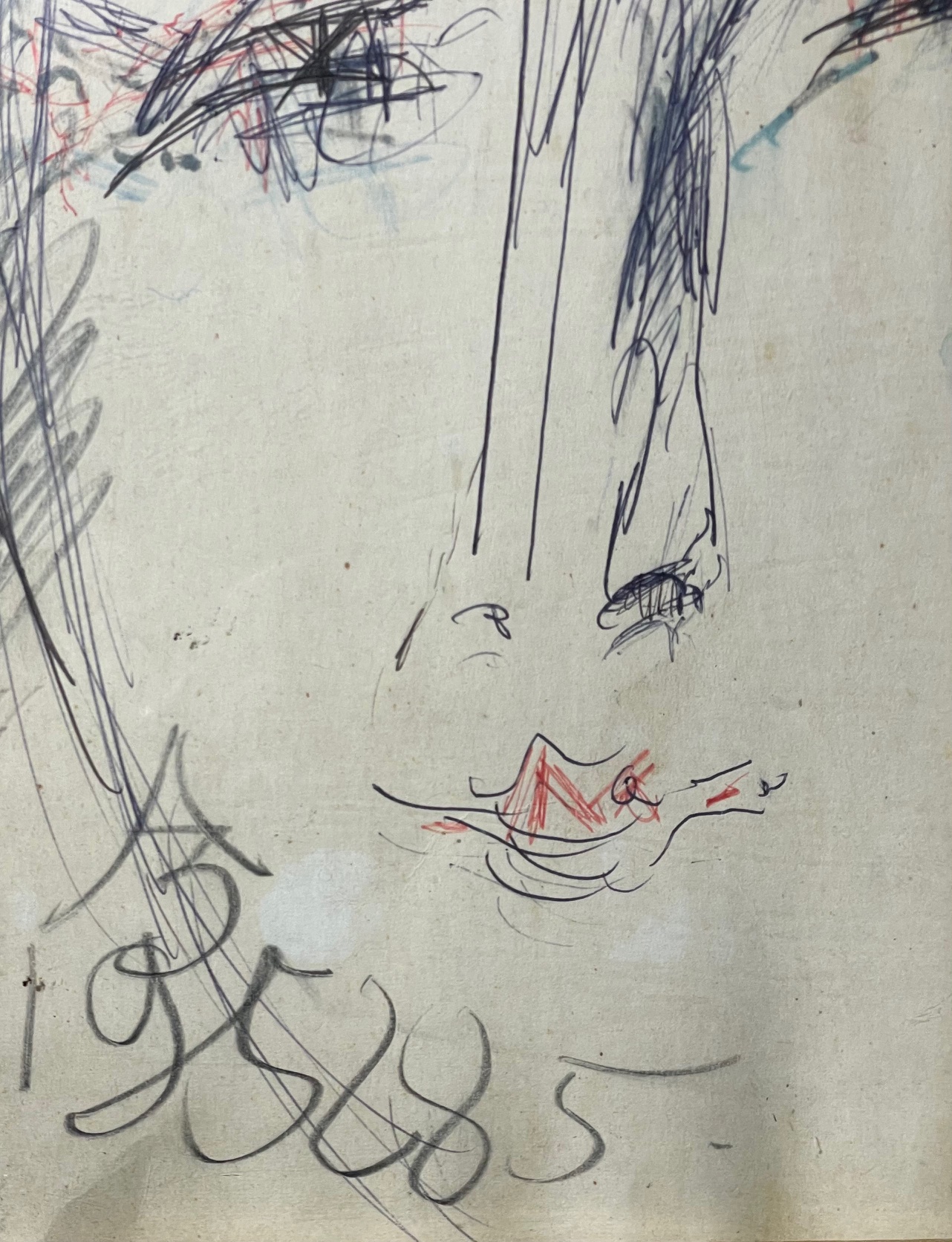 Подпись. Зверев Анатолий Тимофеевич. Портрет друга, Сергея Нестерова