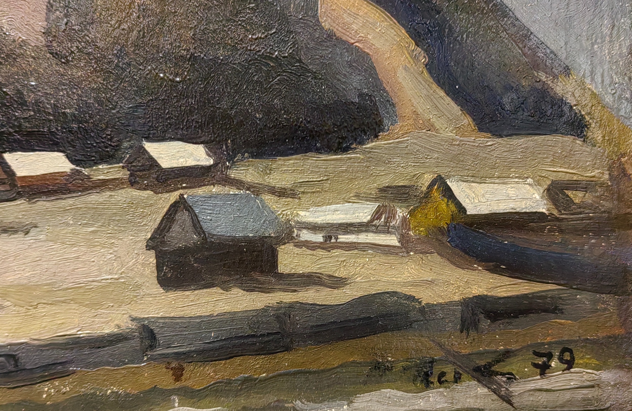 Подпись. Оссовский Петр Павлович. Деревня в Сибири