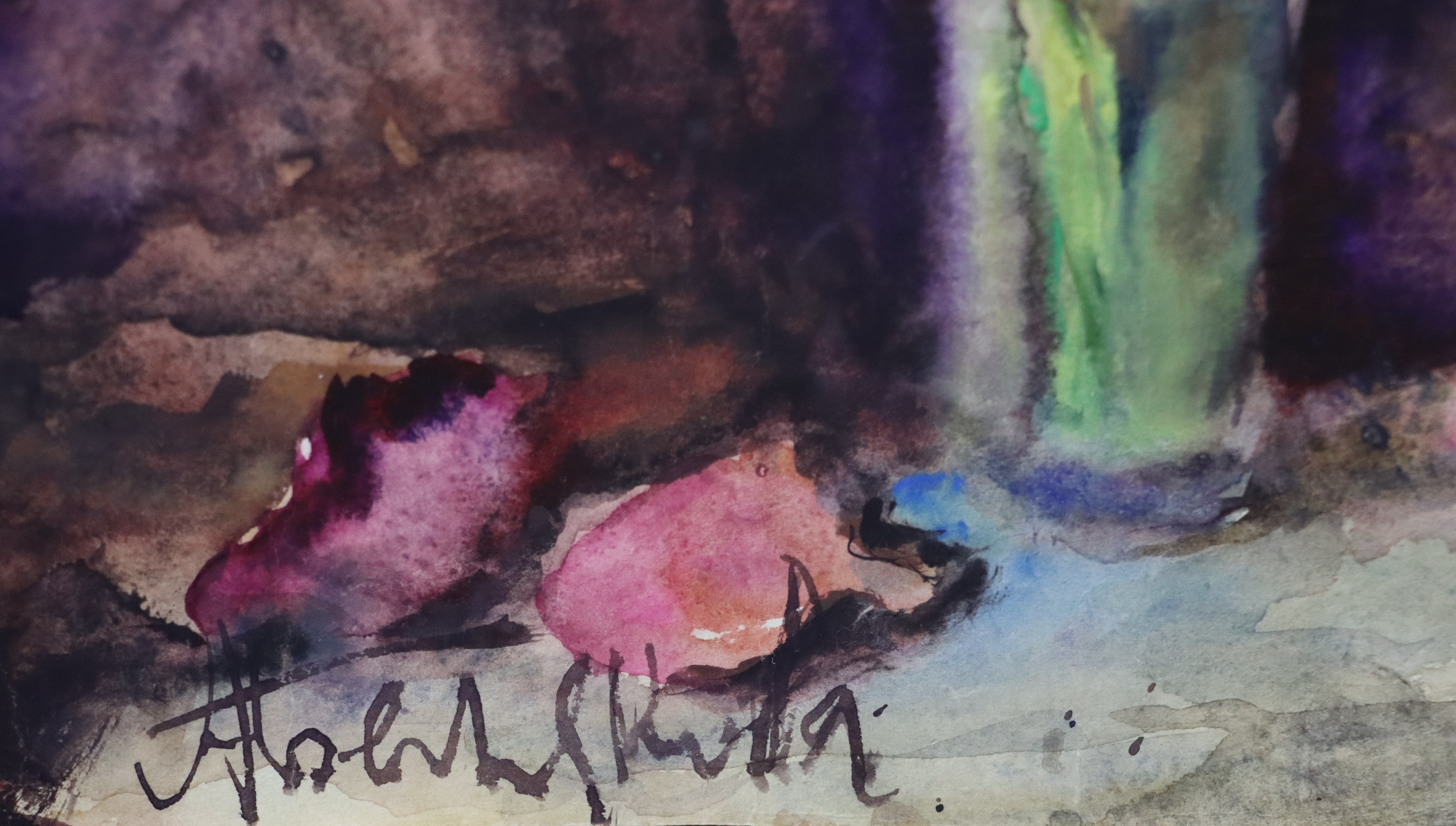 Подпись. Белякова Алла Михайловна. Тюльпаны в вазе