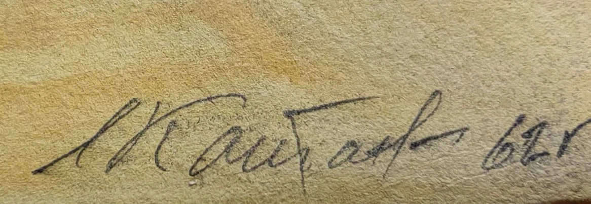 Подпись. Катаев Лев Павлович. Неопалимовский переулок. Март