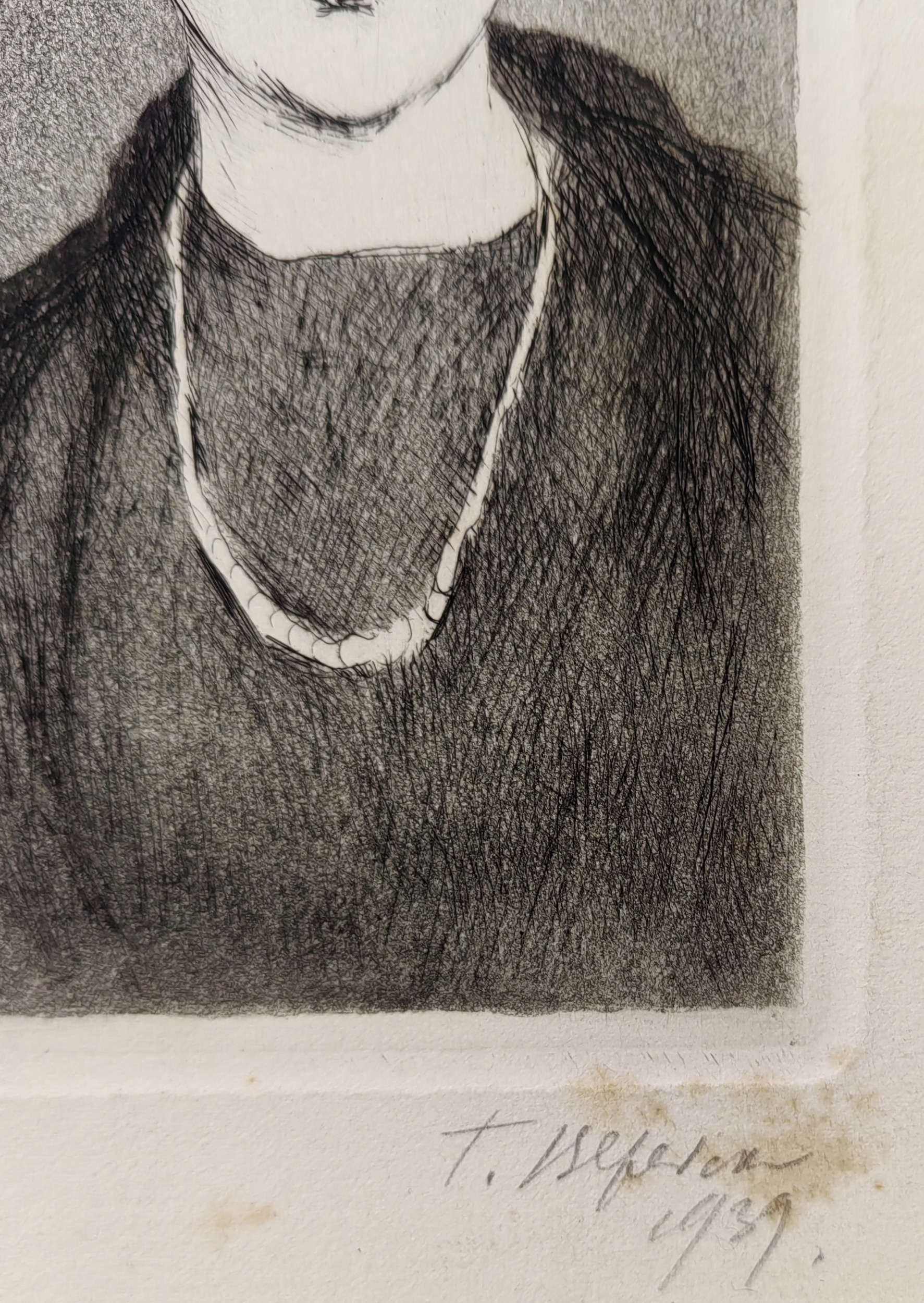 Подпись. Верейский Георгий Семенович. Портрет молодой женщины